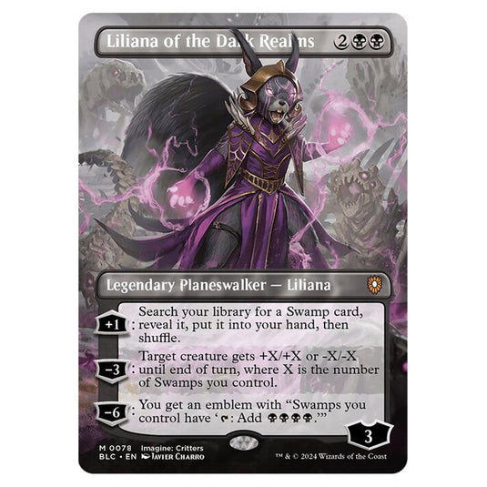 Liliana of the Dark Realms 0078 card from the Magic The Gathering set Bloomburrow Commander