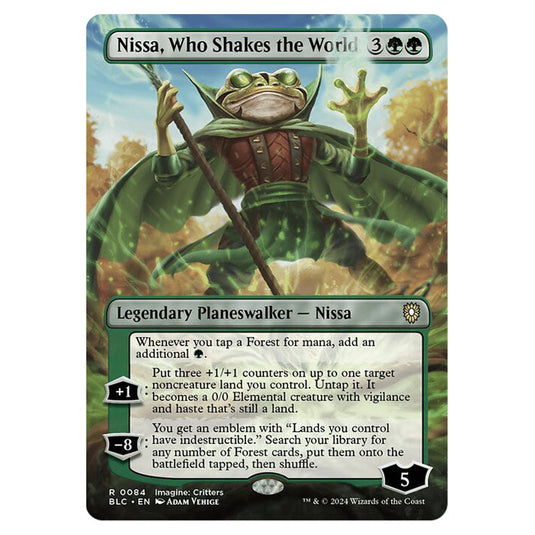 Nissa, Who Shakes the World 0084 card from the Magic The Gathering set Bloomburrow Commander