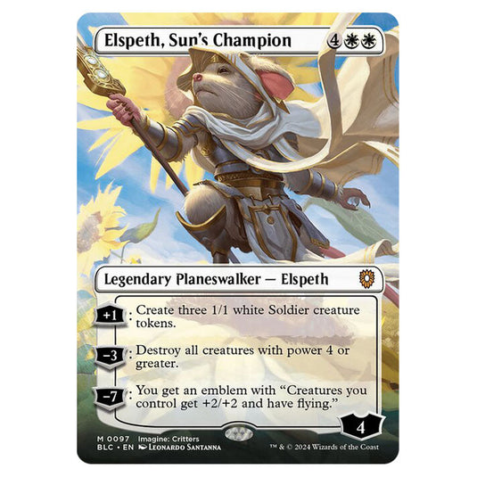 Elspeth, Sun's Champion 0097 card from the Magic The Gathering set Bloomburrow Commander