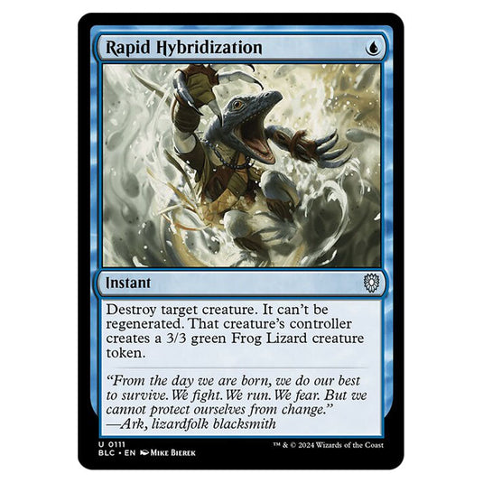 Rapid Hybridization 0111 card from the Magic The Gathering set Bloomburrow Commander