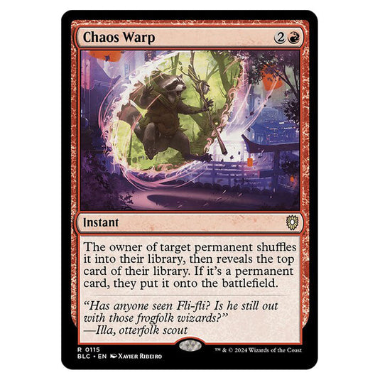 Chaos Warp 0115 card from the Magic The Gathering set Bloomburrow Commander