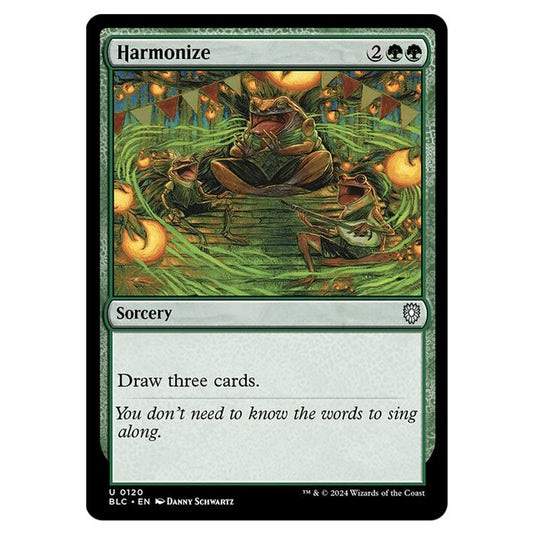 Harmonize 0120 card from the Magic The Gathering set Bloomburrow Commander