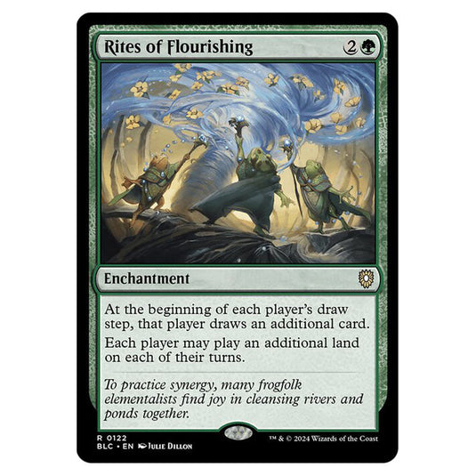 Rites of Flourishing 0122 card from the Magic The Gathering set Bloomburrow Commander