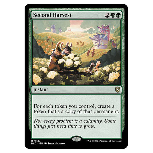 Second Harvest 0123 card from the Magic The Gathering set Bloomburrow Commander