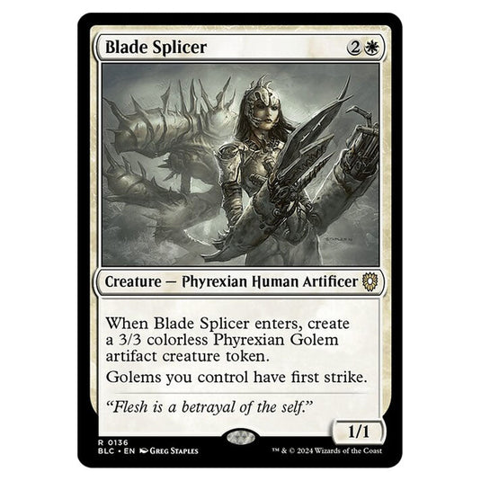 Blade Splicer 0136 card from the Magic The Gathering set Bloomburrow Commander