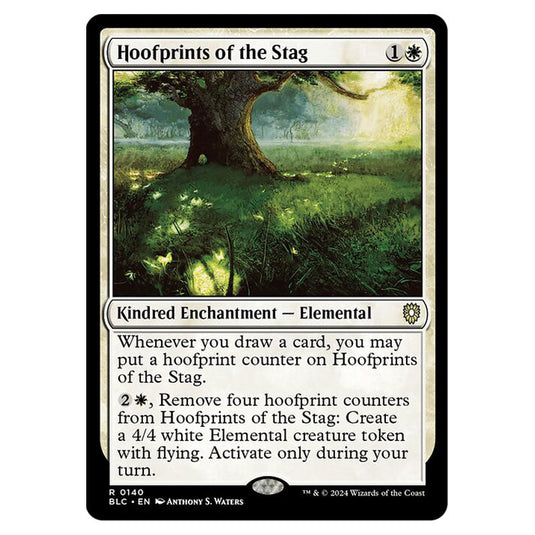 Hoofprints of the Stag 0140 card from the Magic The Gathering set Bloomburrow Commander