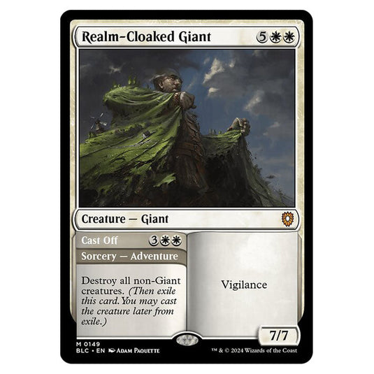 Realm-Cloaked Giant // Cast Off 0149 card from the Magic The Gathering set Bloomburrow Commander