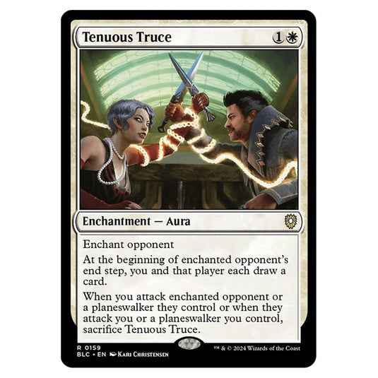 Tenuous Truce 0159 card from the Magic The Gathering set Bloomburrow Commander