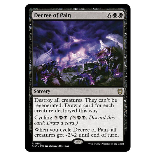 Decree of Pain 0182 card from the Magic The Gathering set Bloomburrow Commander