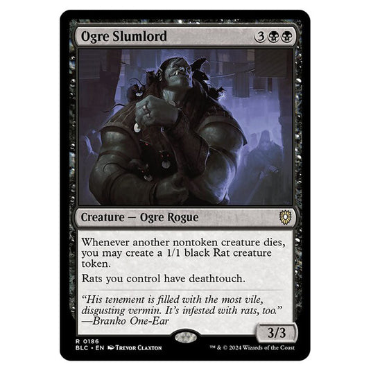 Ogre Slumlord 0186 card from the Magic The Gathering set Bloomburrow Commander