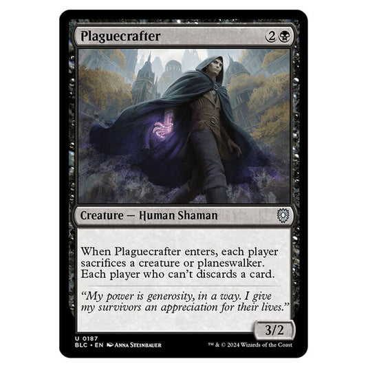 Plaguecrafter 0187 card from the Magic The Gathering set Bloomburrow Commander