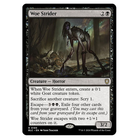 Woe Strider 0189 card from the Magic The Gathering set Bloomburrow Commander