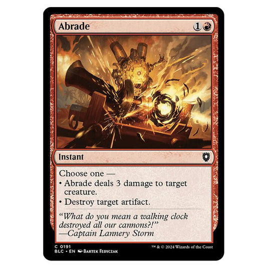 Abrade 0191 card from the Magic The Gathering set Bloomburrow Commander