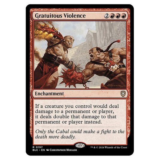 Gratuitous Violence 0197 card from the Magic The Gathering set Bloomburrow Commander