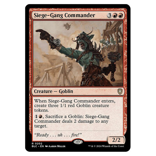 Siege-Gang Commander 0202 card from the Magic The Gathering set Bloomburrow Commander