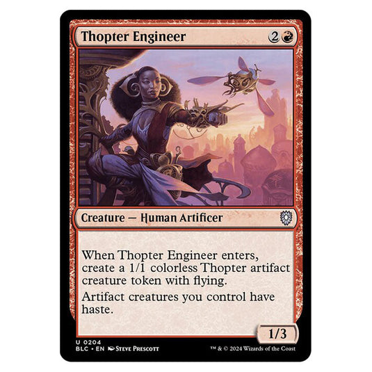 Thopter Engineer 0204 card from the Magic The Gathering set Bloomburrow Commander