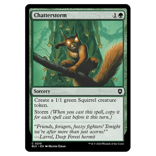 Chatterstorm 0210 card from the Magic The Gathering set Bloomburrow Commander