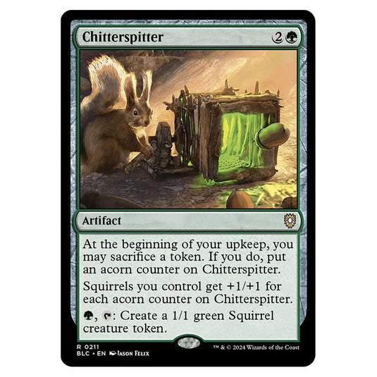 Chitterspitter 0211 card from the Magic The Gathering set Bloomburrow Commander