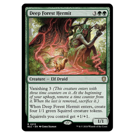 Deep Forest Hermit 0213 card from the Magic The Gathering set Bloomburrow Commander