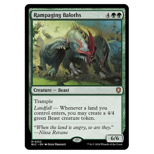 Rampaging Baloths 0233 card from the Magic The Gathering set Bloomburrow Commander