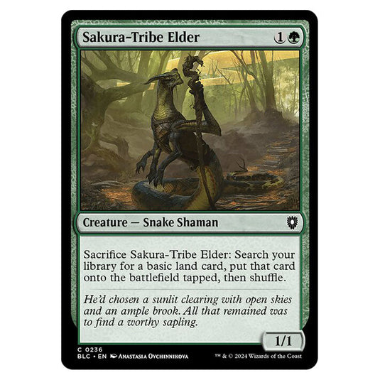 Sakura-Tribe Elder 0236 card from the Magic The Gathering set Bloomburrow Commander