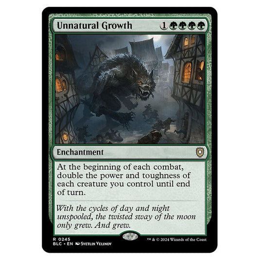 Unnatural Growth 0245 card from the Magic The Gathering set Bloomburrow Commander