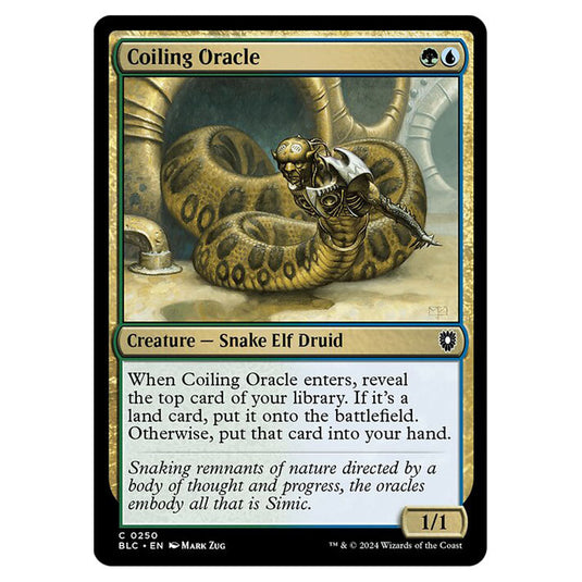 Coiling Oracle 0250 card from the Magic The Gathering set Bloomburrow Commander