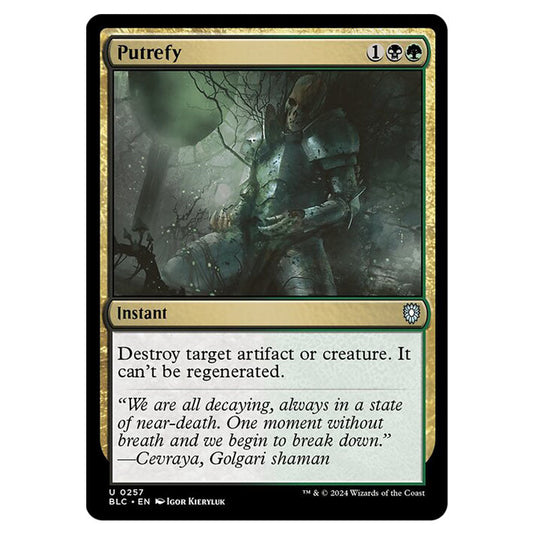 Putrefy 0257 card from the Magic The Gathering set Bloomburrow Commander