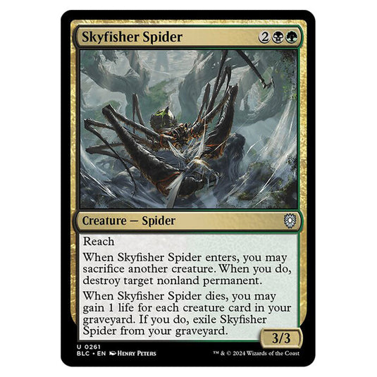 Skyfisher Spider 0261 card from the Magic The Gathering set Bloomburrow Commander