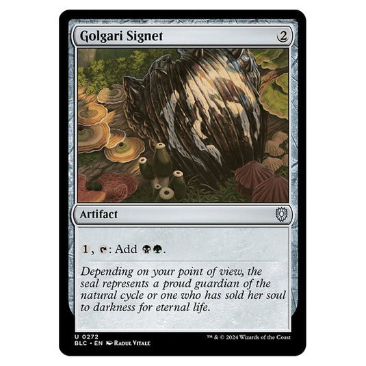 Golgari Signet 0272 card from the Magic The Gathering set Bloomburrow Commander