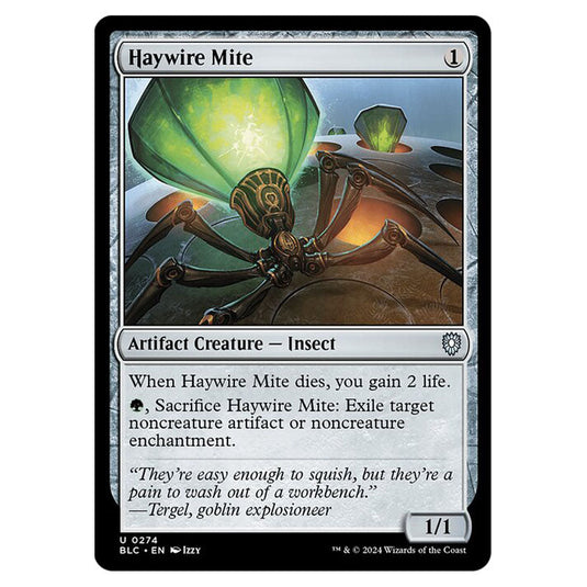 Haywire Mite 0274 card from the Magic The Gathering set Bloomburrow Commander