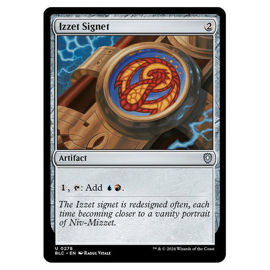 Izzet Signet 0278 card from the Magic The Gathering set Bloomburrow Commander