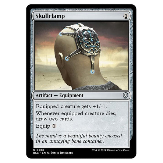 Skullclamp 0283 card from the Magic The Gathering set Bloomburrow Commander