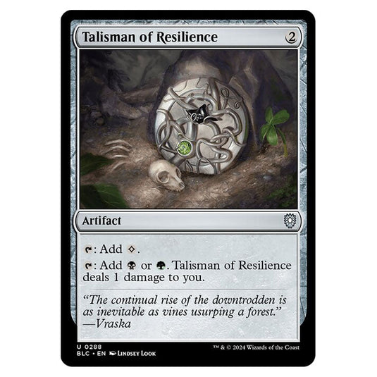 Talisman of Resilience 0288 card from the Magic The Gathering set Bloomburrow Commander