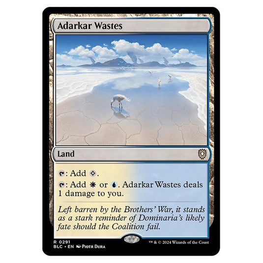 Adarkar Wastes 0291 card from the Magic The Gathering set Bloomburrow Commander