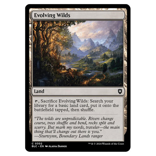 Evolving Wilds 0302 card from the Magic The Gathering set Bloomburrow Commander