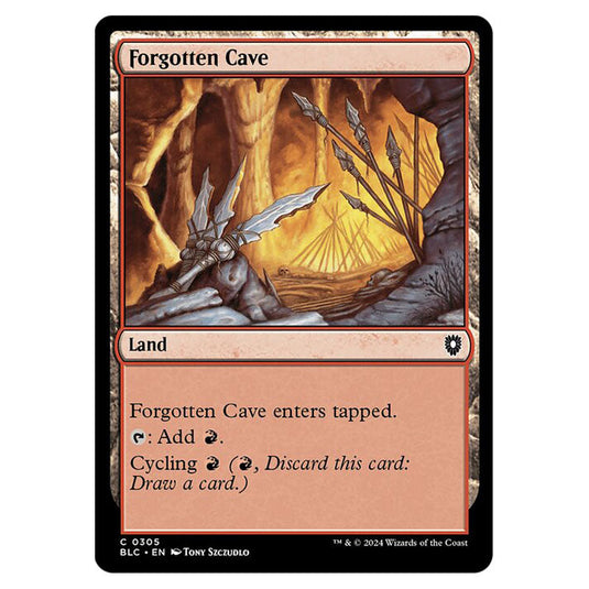 Forgotten Cave 0305 card from the Magic The Gathering set Bloomburrow Commander