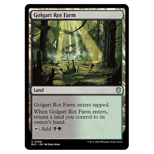 Golgari Rot Farm 0308 card from the Magic The Gathering set Bloomburrow Commander