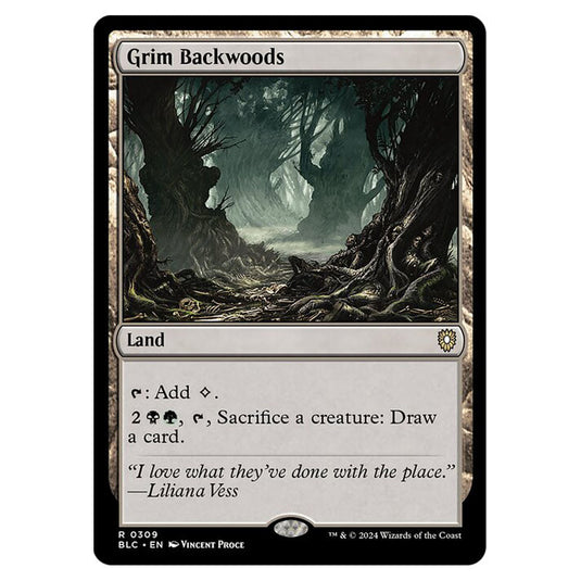 Grim Backwoods 0309 card from the Magic The Gathering set Bloomburrow Commander