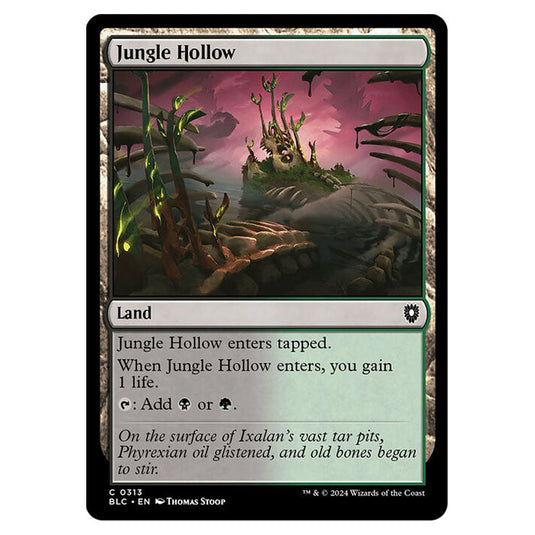 Jungle Hollow 0313 card from the Magic The Gathering set Bloomburrow Commander