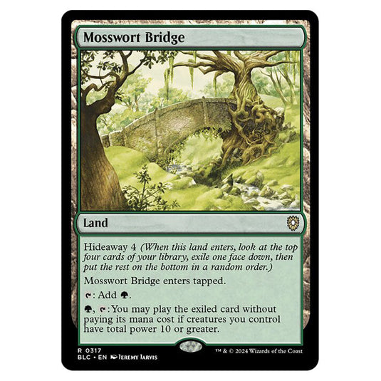 Mosswort Bridge 0317 card from the Magic The Gathering set Bloomburrow Commander