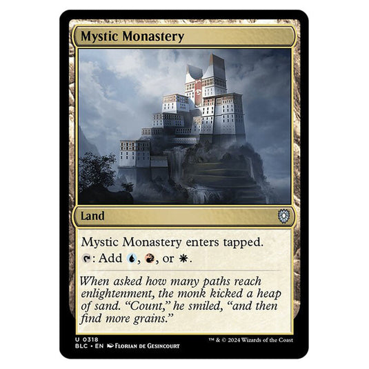 Mystic Monastery 0318 card from the Magic The Gathering set Bloomburrow Commander