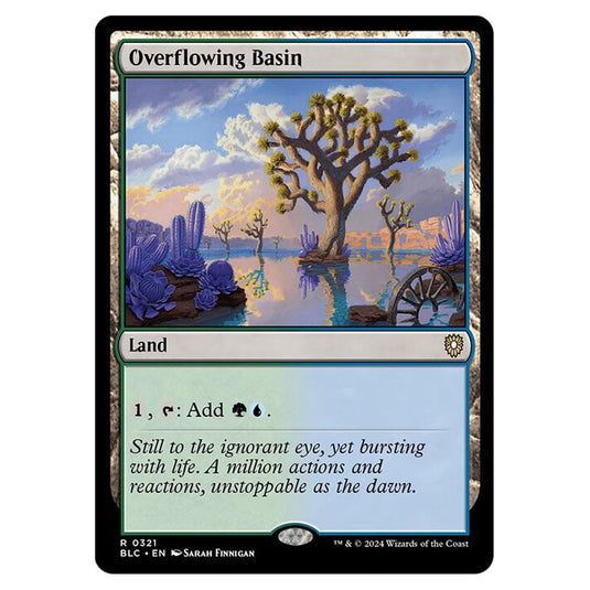 Overflowing Basin 0321 card from the Magic The Gathering set Bloomburrow Commander