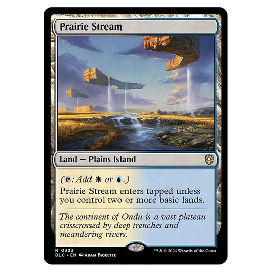 Prairie Stream 0323 card from the Magic The Gathering set Bloomburrow Commander