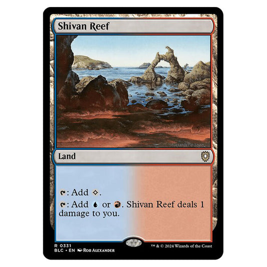 Shivan Reef 0331 card from the Magic The Gathering set Bloomburrow Commander