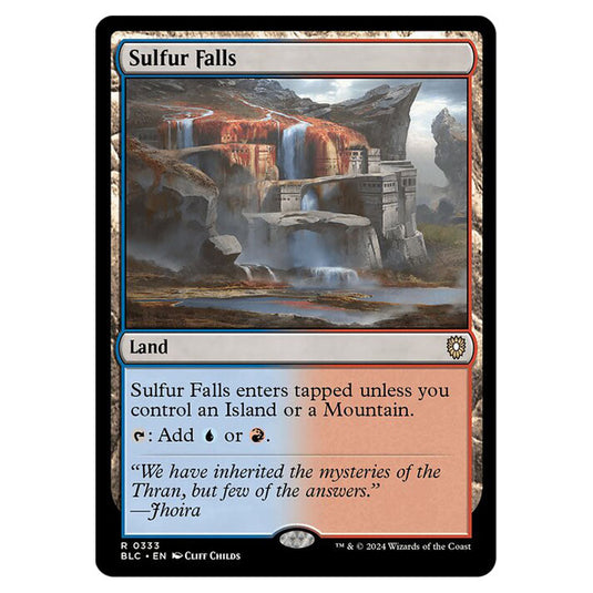 Sulfur Falls 0333 card from the Magic The Gathering set Bloomburrow Commander