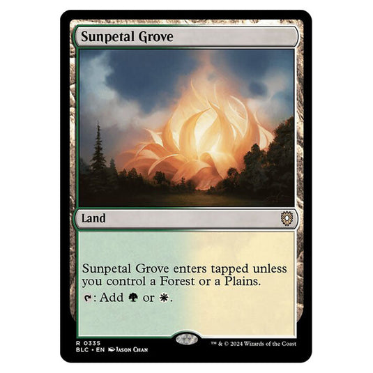 Sunpetal Grove 0335 card from the Magic The Gathering set Bloomburrow Commander