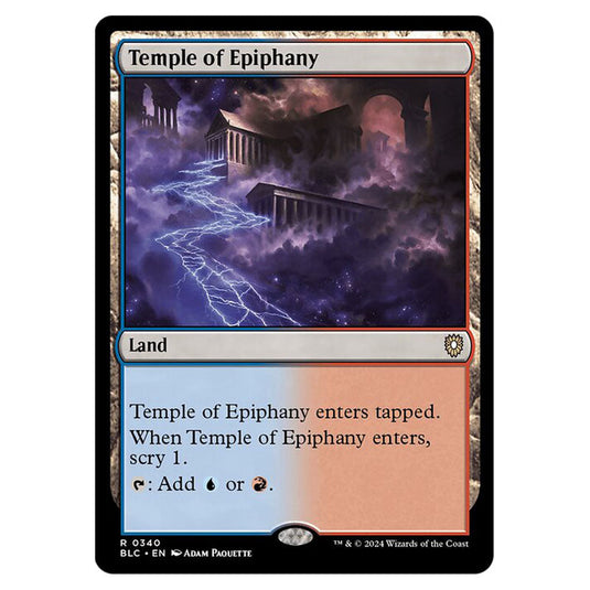 Temple of Epiphany 0340 card from the Magic The Gathering set Bloomburrow Commander