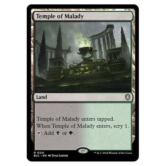 Temple of Malady 0341 card from the Magic The Gathering set Bloomburrow Commander