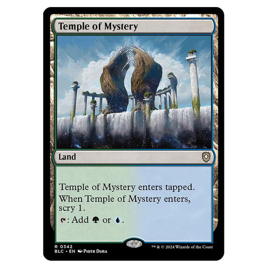 Temple of Mystery 0342 card from the Magic The Gathering set Bloomburrow Commander